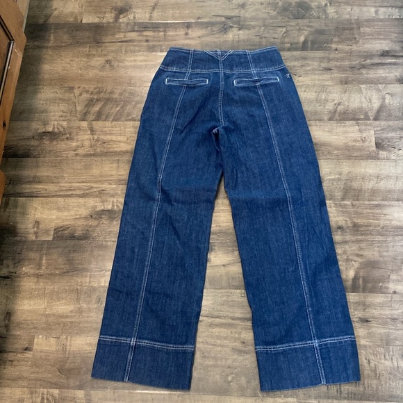 Anthropologie Pilcro Seamed High-Rise Flare Jeans Size 28 Wide Straight Leg RARE - Picture 10 of 13